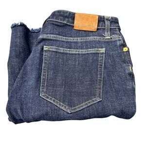 J Crew Jeans Skinny Flare Rinse Wash Denim Womens 28 Tall (30x32 ACTUAL) Raw Hem